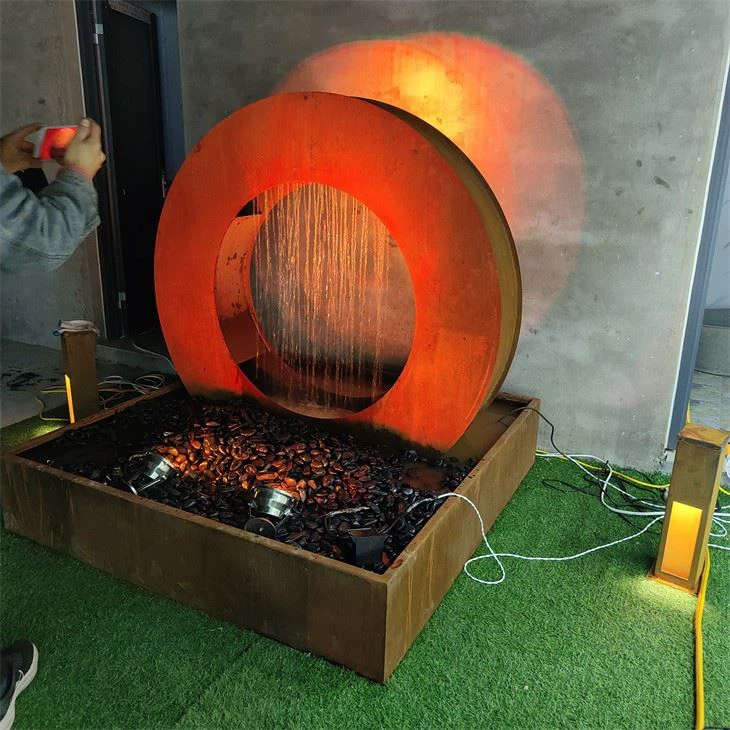 Corten Steel Cascade Waterfall Water Feature