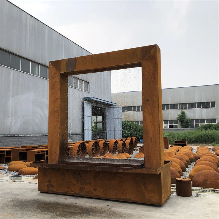 Corten Steel Cascade Waterfall Water Feature