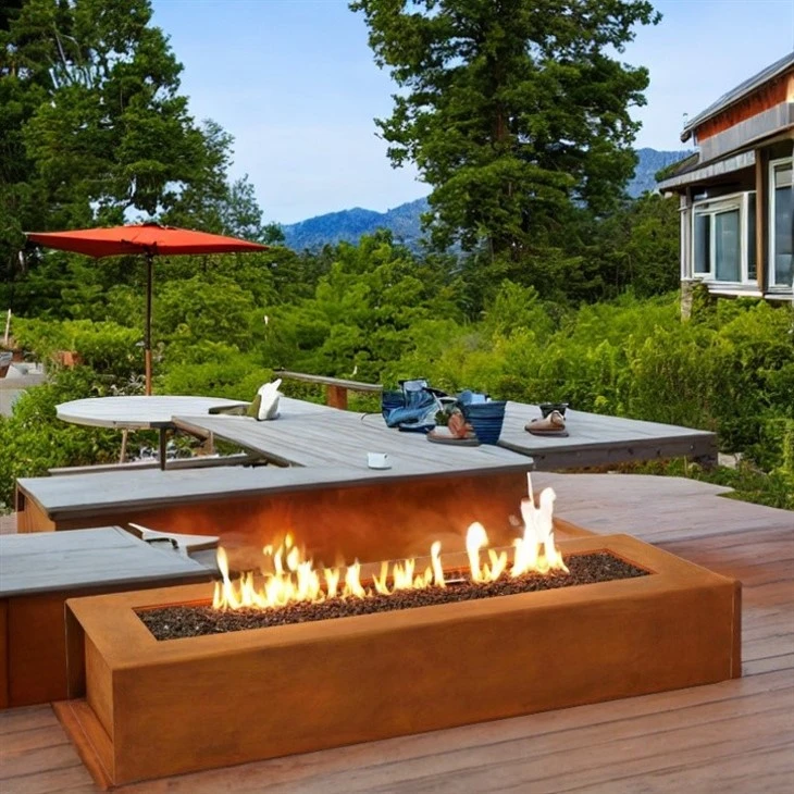 Modern Style Gas Firepit