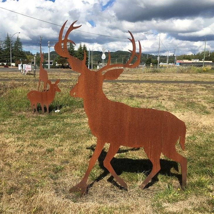 Outdoor Corten Steel Wall Art Decoration