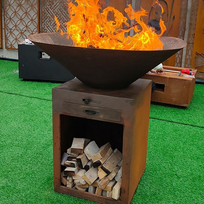 corten steel bbq